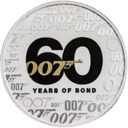 Zilveren James Bond coloured munt 1 troy ounce 1