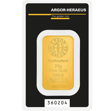 Argor-Heraeus goudbaar 20 gram