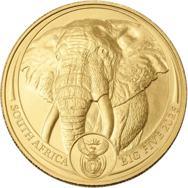Gouden Big Five Elephant munt 1 troy ounce