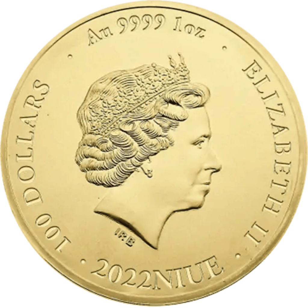 Gouden Bitcoin munt 1 troy ounce