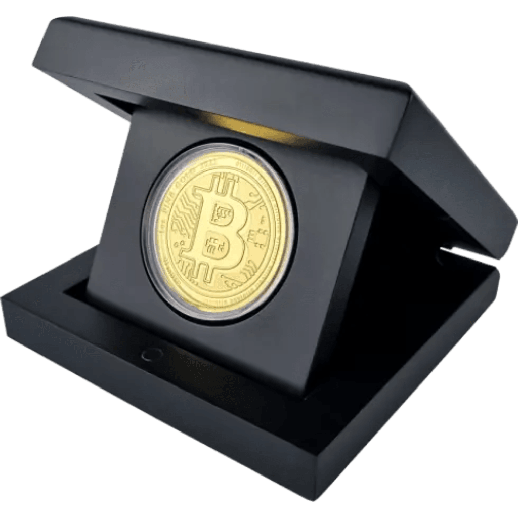 Gouden Bitcoin munt 1 troy ounce