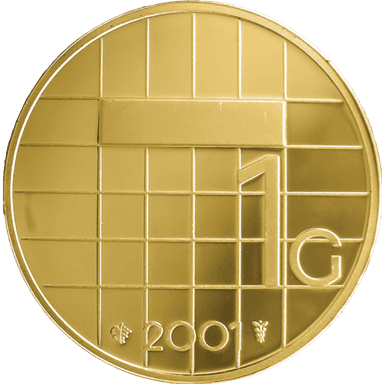 Gouden gulden munt 2001