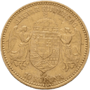 Gouden 10 Korona munt Hongarije 1
