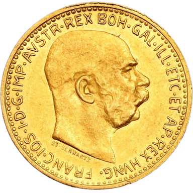 Gouden 10 Corona munt Oostenrijk