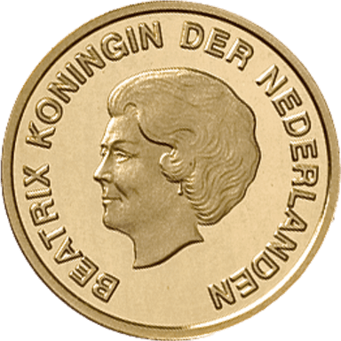 Gouden 10 Florin munt Aruba 1954-2004