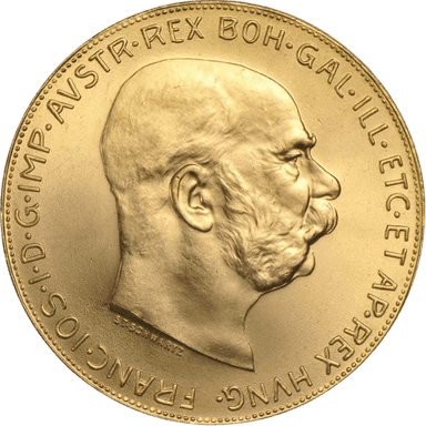 Gouden 100 Corona munt Oostenrijk