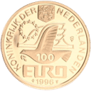 Gouden 100 euro munt Nederland 1