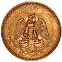 Gouden Dos Pesos munt Mexico 1