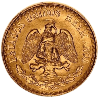 Gouden Dos Pesos munt Mexico
