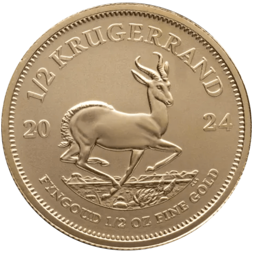 Gouden Krugerrand munt 1/2 troy ounce