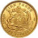 Gouden Liberty 100 Pesos munt Chili 2