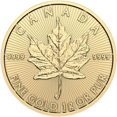 Gouden Maple Leaf munt 1 gram
