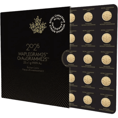 Gouden Maple Leaf munt 25 x 1 gram