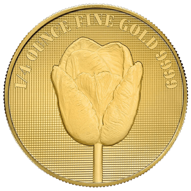 Gouden Nederlandse tulp munt 1/4 troy ounce