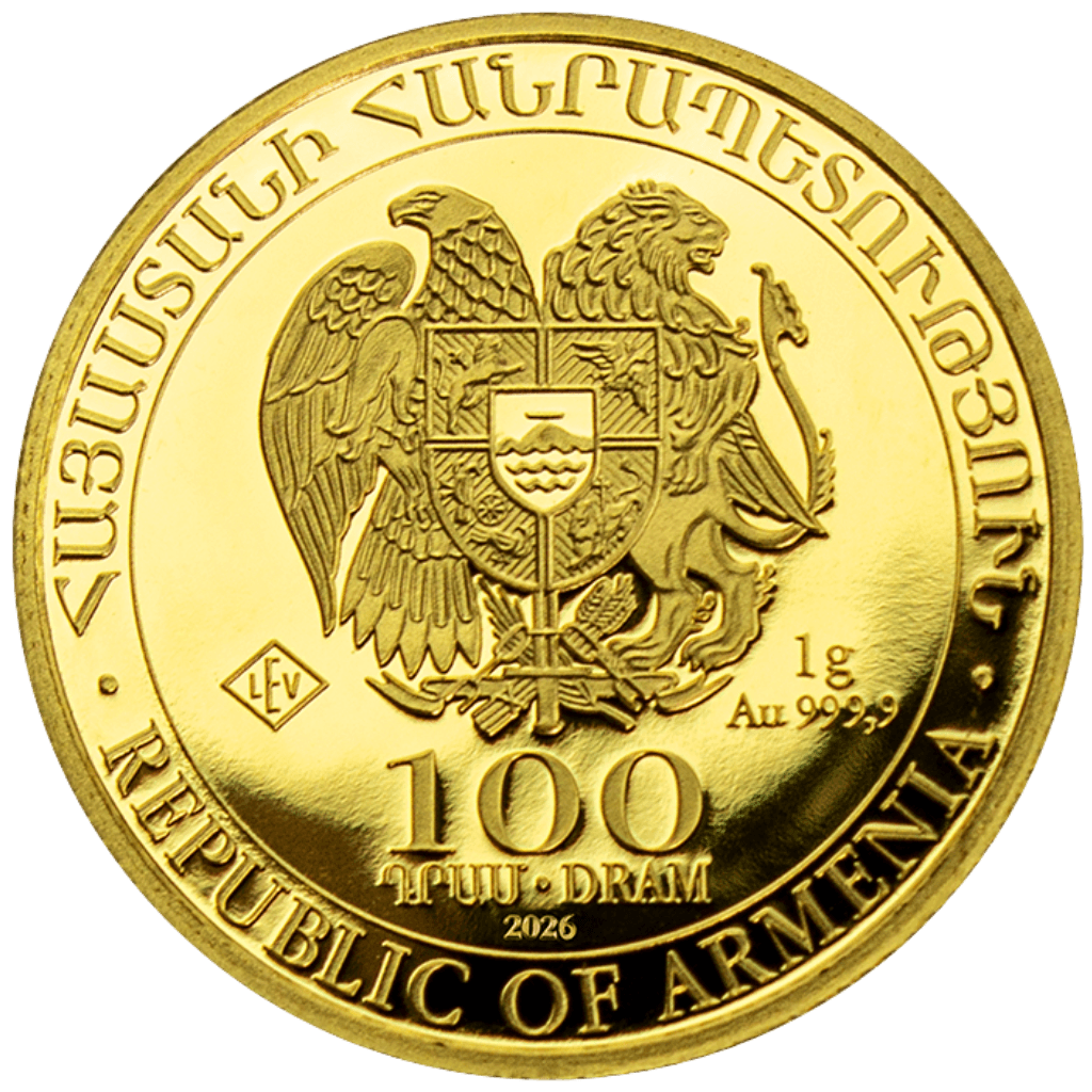 Gouden Noahs Ark munt 1 gram