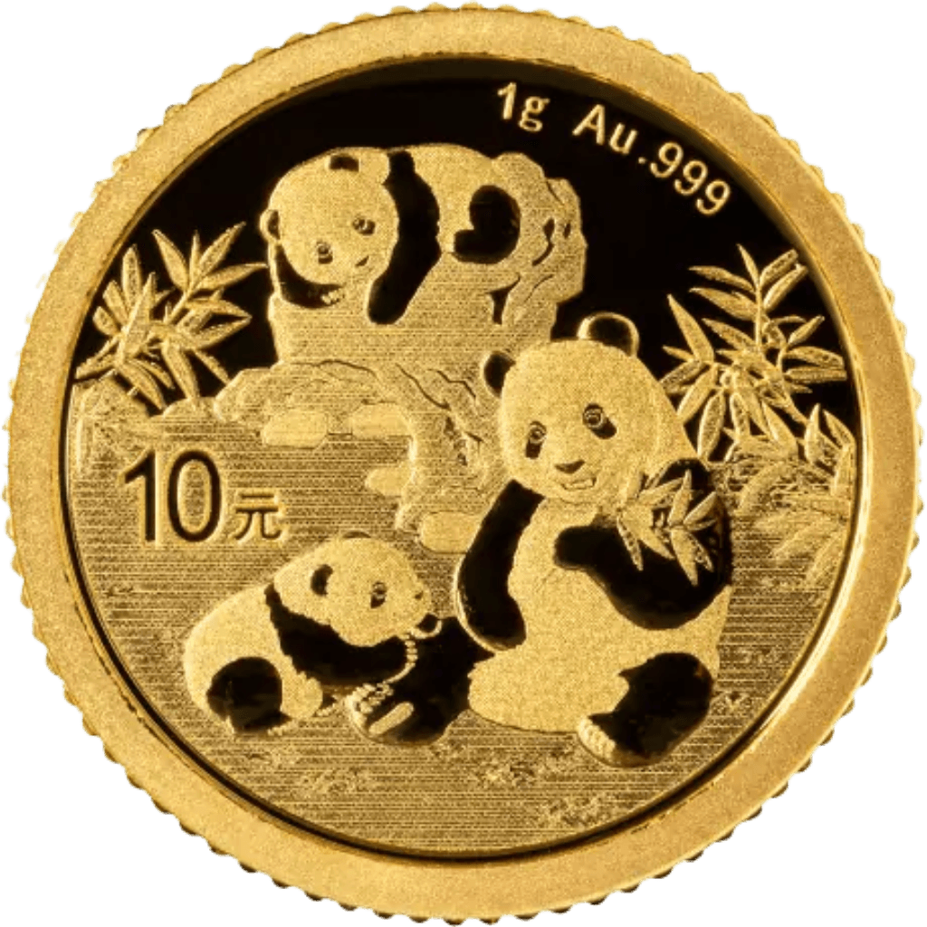 Gouden Panda munt 1 gram