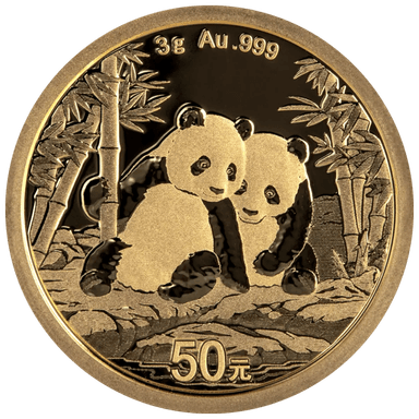 Gouden panda munt 3 gram