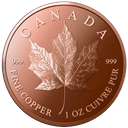 Koperen Maple Leaf munt 1 ounce 1
