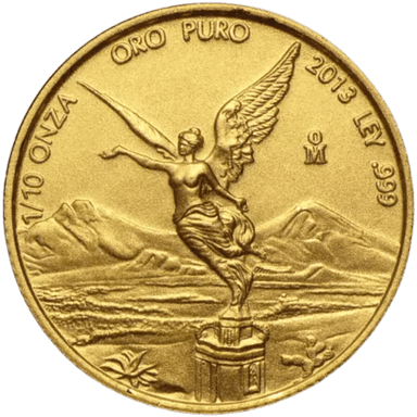 Gouden Mexican Libertad munt 1/10 troy ounce