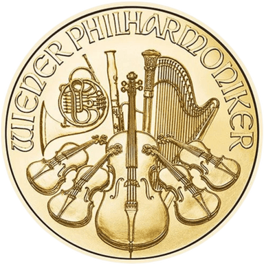 Gouden Philharmoniker munt 1/10 troy ounce