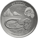 Zilveren St. Lucia Whiptail Lizard munt 1 troy ounce 1