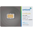 Umicore goudbaar 1 gram 1