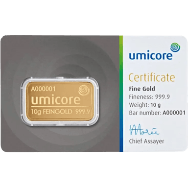 Umicore goudbaar 10 gram