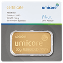 Umicore goudbaar 100 gram 1