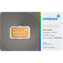 Umicore goudbaar 2,5 gram 1