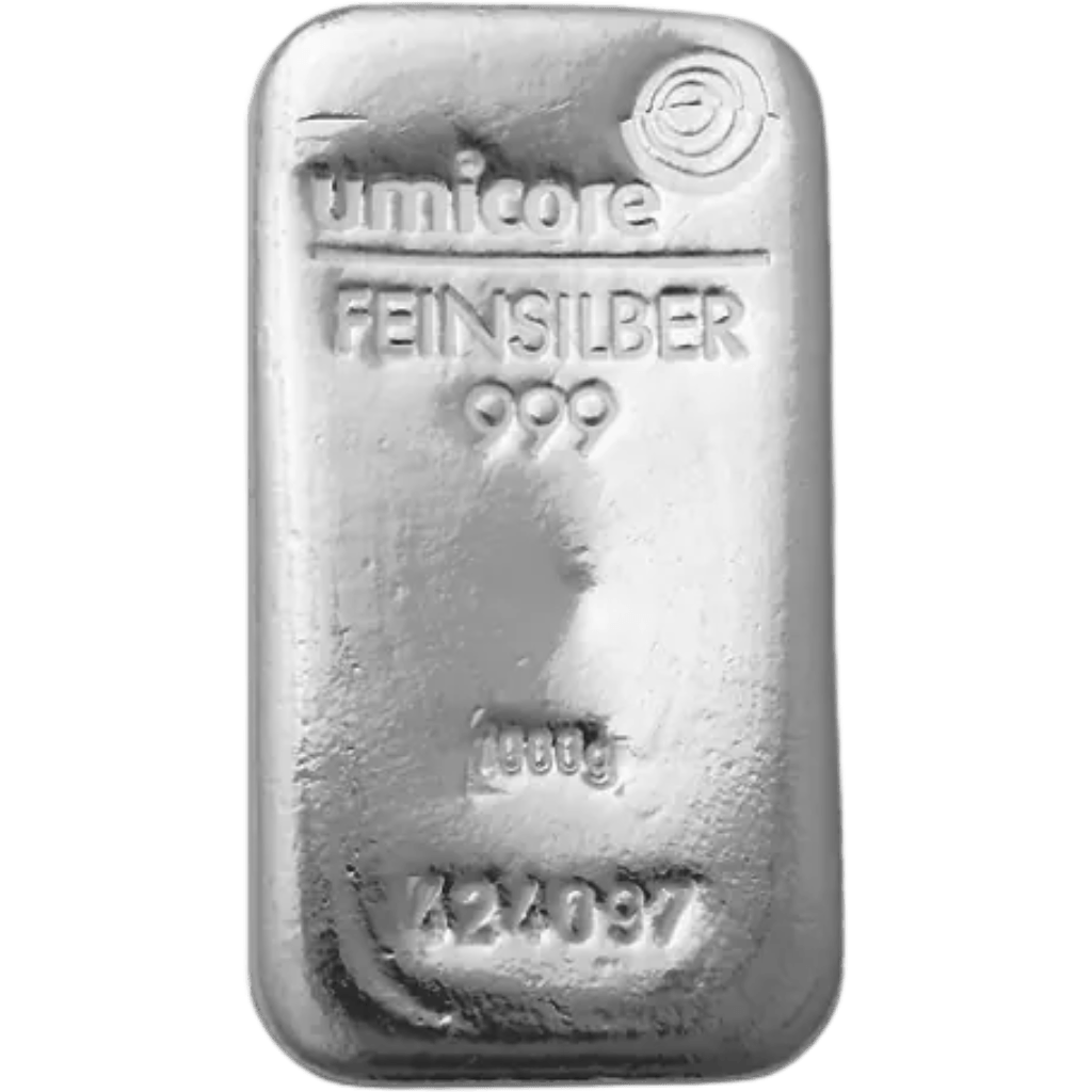 Umicore zilverbaar 1 kilo