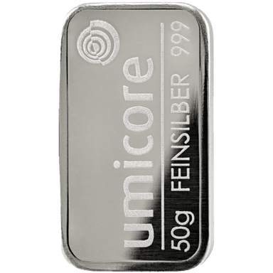Umicore zilverbaar 50 gram