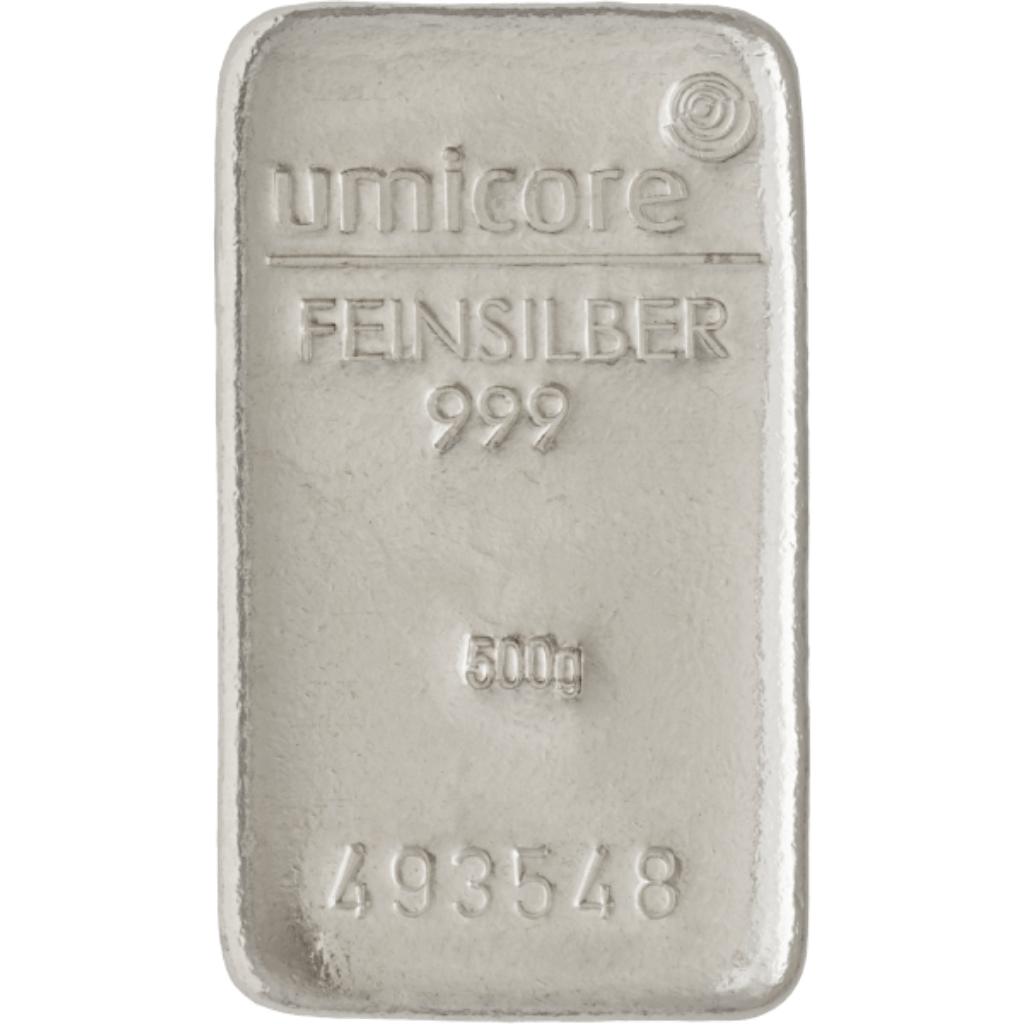 Umicore zilverbaar 500 gram