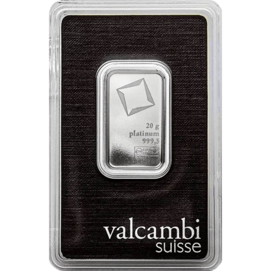 Valcambi platinabaar 20 gram