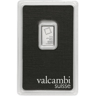 Valcambi platinabaar 2,5 gram