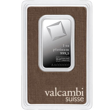 Valcambi platinabaar 31.1 gram
