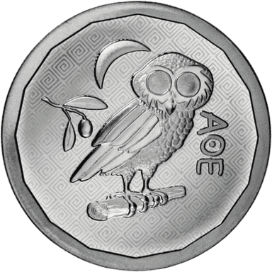 Zilveren St. Helena Athenian Owl munt 1 troy ounce