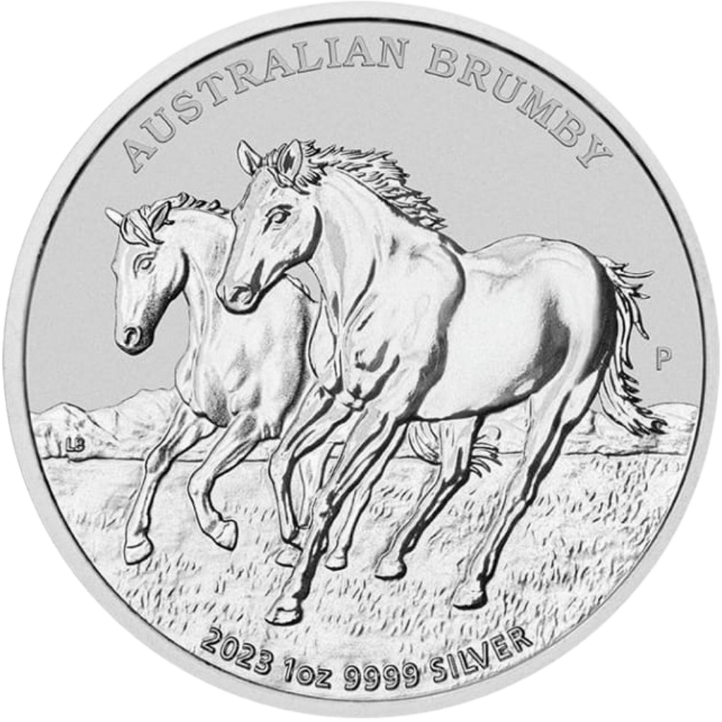 Zilveren Australian Brumby munt 1 troy ounce
