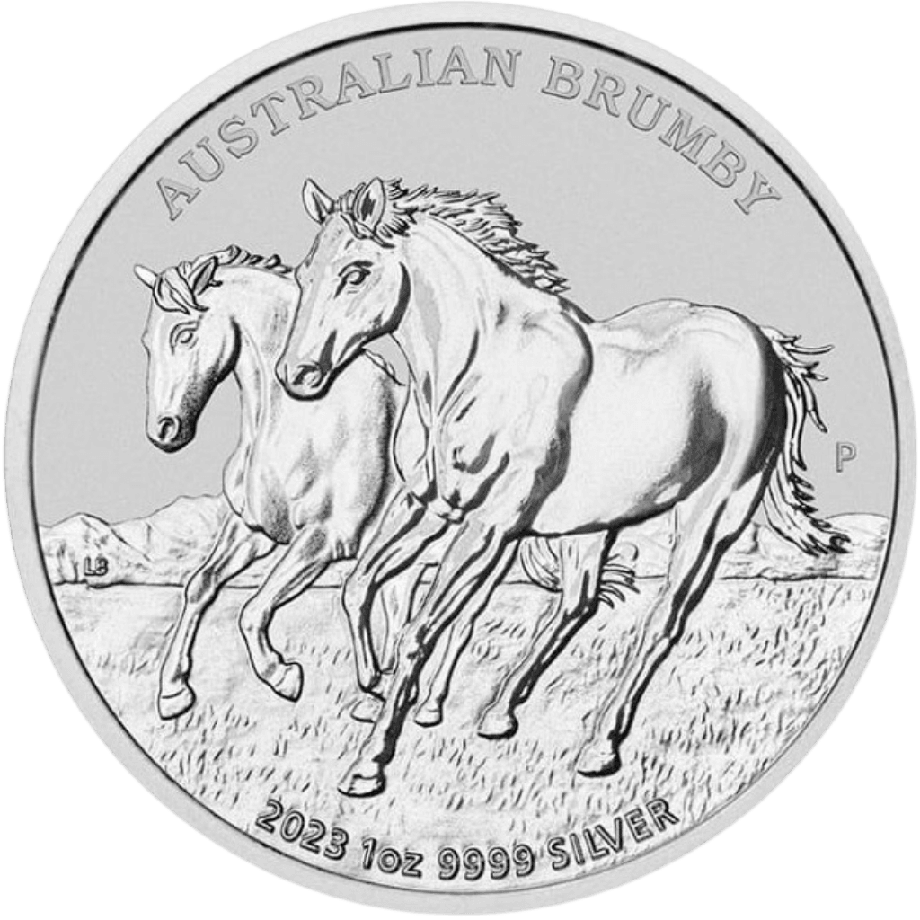 Zilveren Australian Brumby munt 1 troy ounce
