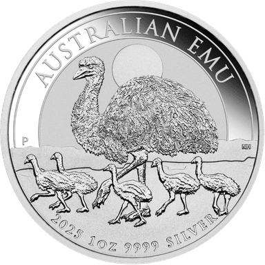 Zilveren Australische Emu munt 1 troy ounce
