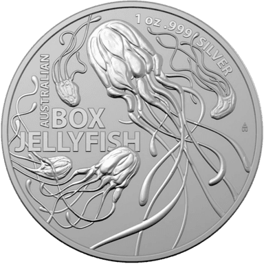 Zilveren Australian Box Jellyfish munt 1 troy ounce