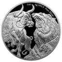 Zilveren Bull & Bear munt 1 troy ounce 1
