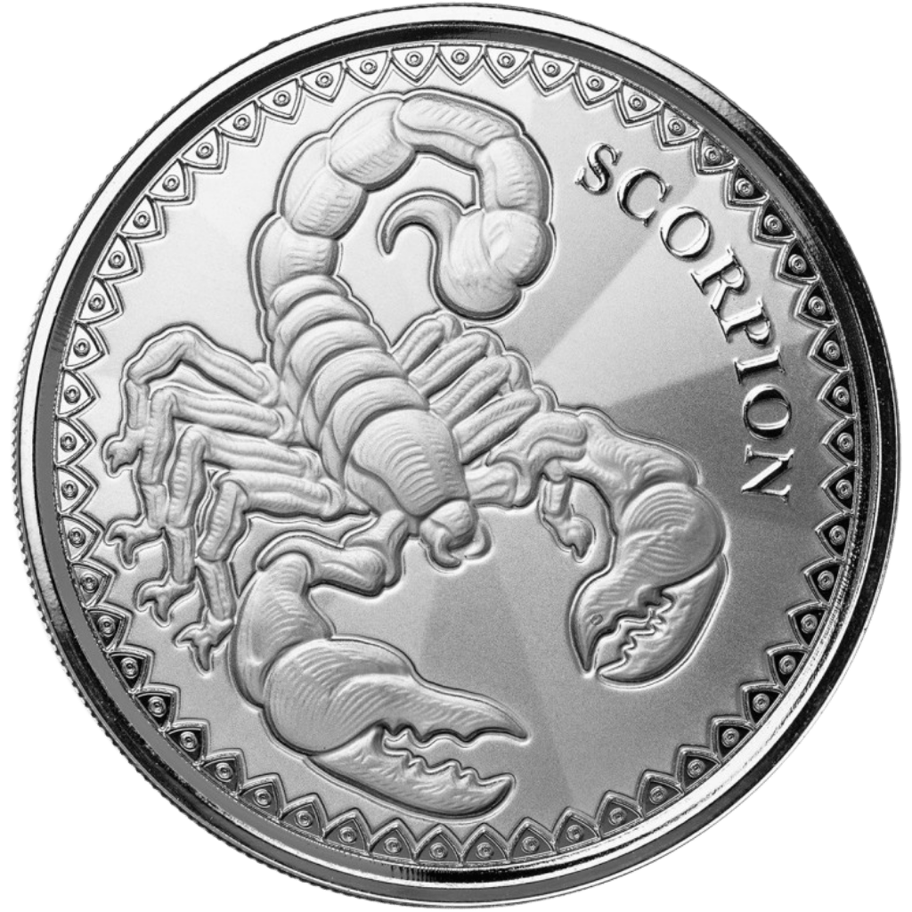 Zilveren Chad Scorpion munt 1 troy ounce