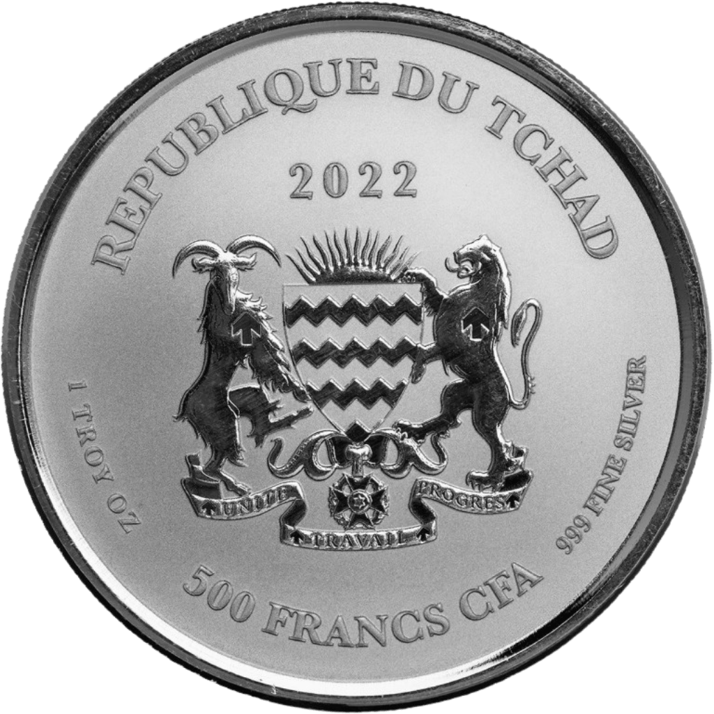 Zilveren Chad Scorpion munt 1 troy ounce