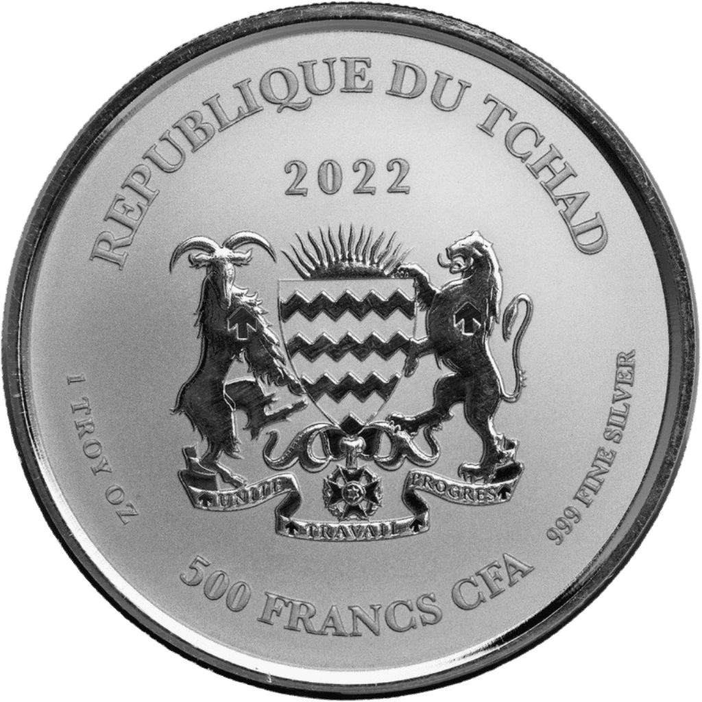 Zilveren Chad Scorpion munt 1 troy ounce