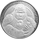 Zilveren Congo Silverback Gorilla munt 1 troy ounce 1