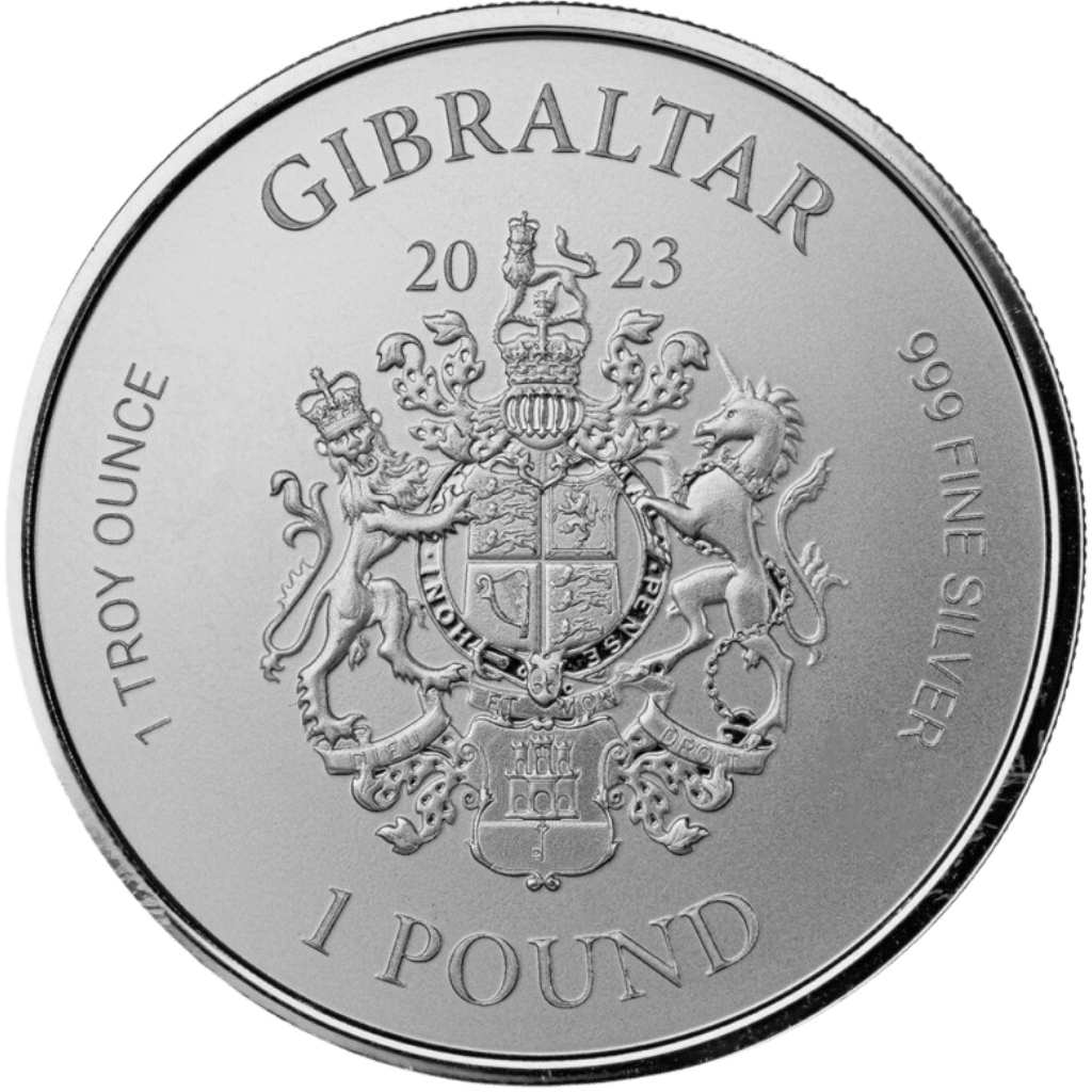 Zilveren Gibraltar War Elephant munt 1 troy ounce