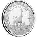 Zilveren Republic of Guinea Giraffe munt 1 troy ounce 1