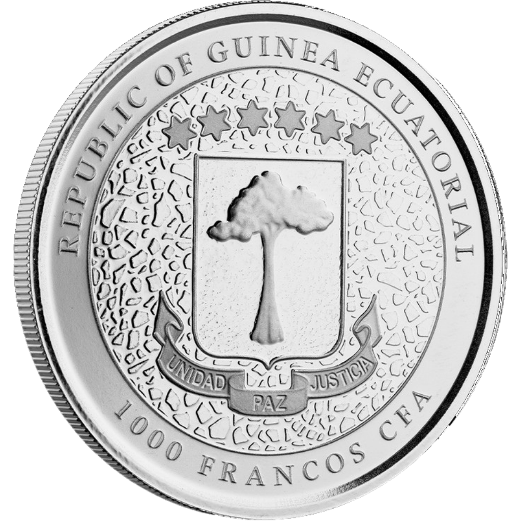 Zilveren Republic of Guinea Giraffe munt 1 troy ounce