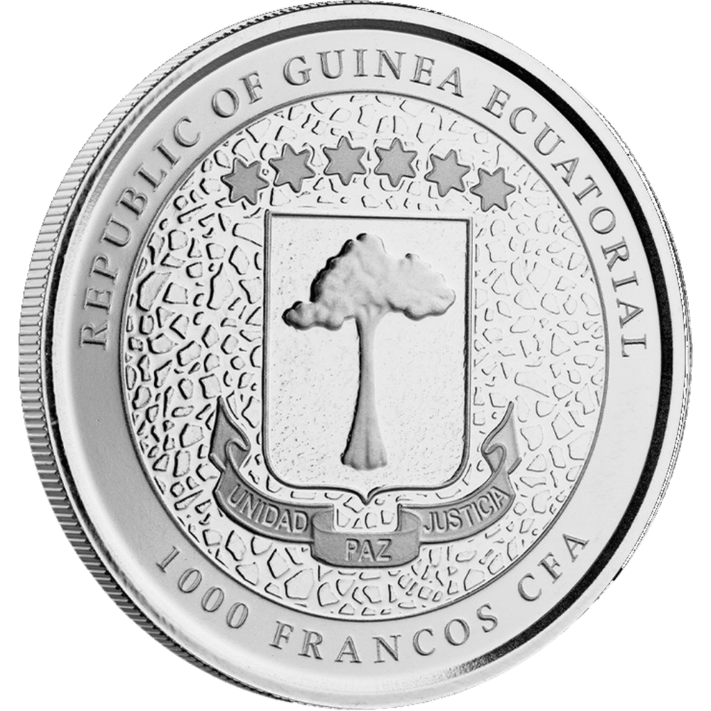 Zilveren Republic of Guinea Giraffe munt 1 troy ounce