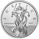 Zilveren Lady Justice munt 1 troy ounce 1